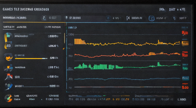 体育数据分析屏幕上的比赛统计图表与指标面板